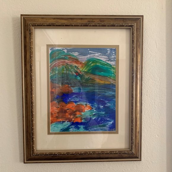 Framed Tamara Lauder 2007 Original Monotype - Picture 1 of 4